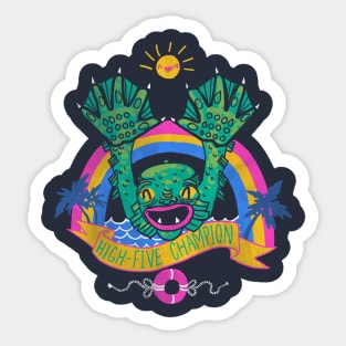 High-Five Champion Sticker